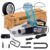 4 in1 Car Vacuum Cleaner with Tyre Inflator DC12V High Power 7000PA Handheld Car Vacuum LED Light, 4.2M Power Cord, for Wet/Dry Use, Black (‎TWOWAY)